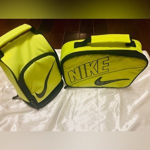 (2) NEW! neon yellow insulated lunch bags (new never used )